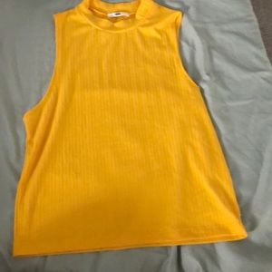 muscle tank with high neck, never worn